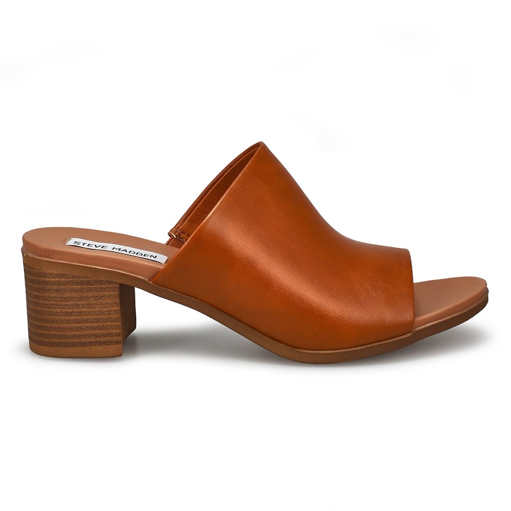 Steve Madden Women's Brown Block Heel Mules